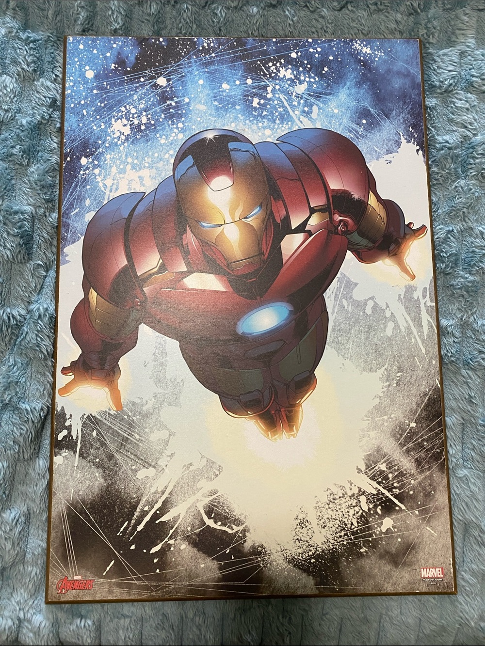 Marvel Avengers Iron Man Art  - Red, Gold & Blue 13x9in/ 33x49cm